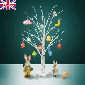 Easter Tree with Lights for Ornaments Decorations Hanging Easter Eggs White 60cm Bedroom Artificial Tree Decor
Easter Tree with Lights for Ornaments Decorations Hanging Easter Eggs White 60cm Bedroom Artificial Tree Decor