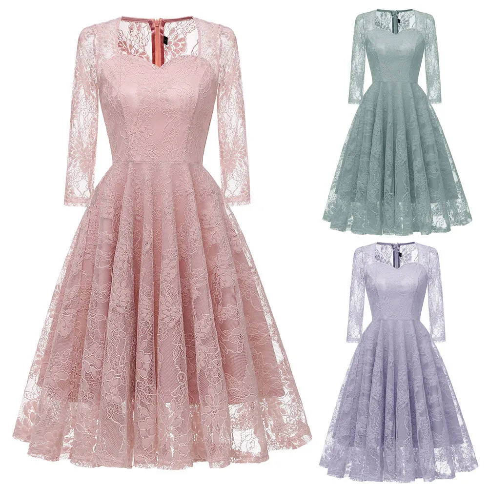 Women Vintage Sexy Summer Dresses Princess Floral Lace Cocktail V-Neck Party Aline Swing Elegant Ladies Dress vestido de verano
Women Vintage Sexy Summer Dresses Princess Floral Lace Cocktail V-Neck Party Aline Swing Elegant Ladies Dress vestido de verano