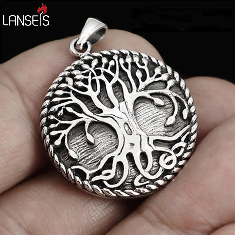 

lanseis 10pc Autism world tree necklace Viking Norge Tree Of Life Pendant-Dragon Soul Jewelry Personalized jewelry birthday gift