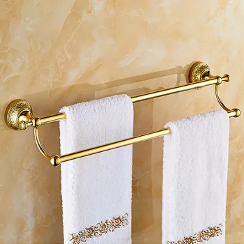Towel Rack Double Hanging Pendant European Antique Gold Plated Bathroom Towel Bar 2 Layers Wall Mounted Bathroom Accessories
Towel Rack Double Hanging Pendant European Antique Gold Plated Bathroom Towel Bar 2 Layers Wall Mounted Bathroom Accessories