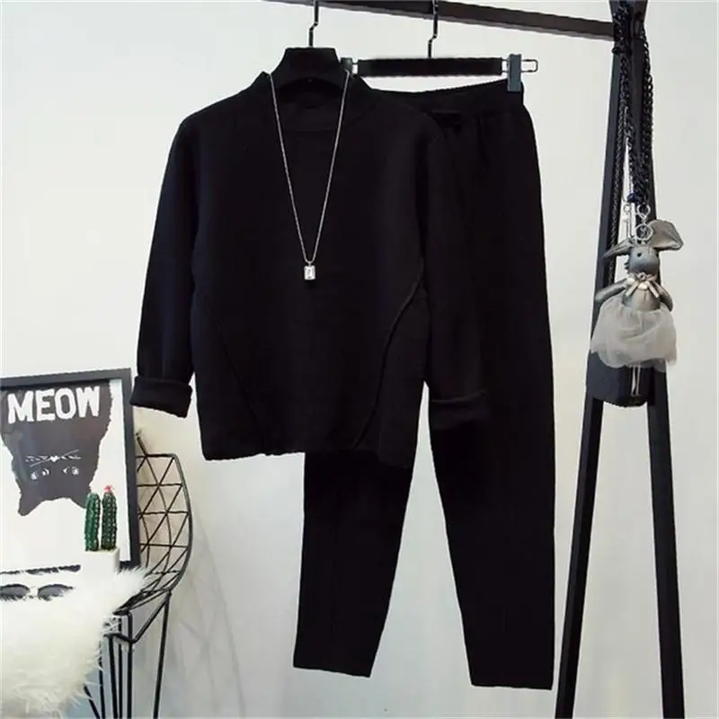 Fashion Sweater suit female autumn New Knitwear harem pants fashion suit women's casual two-piece suit women
Fashion Sweater suit female autumn New Knitwear harem pants fashion suit women's casual two-piece suit women