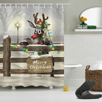 LB 72'' White Shower Curtains Merry Christmas Snow Wood Board Fence Luxury Bathroom Curtain Fabric Polyester for Bathtub Decor
LB 72'' White Shower Curtains Merry Christmas Snow Wood Board Fence Luxury Bathroom Curtain Fabric Polyester for Bathtub Decor