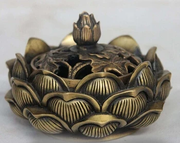 10cm Copper Brass CHINESE crafts Asian China real Bronze Copper esculpido flor de bacia Incense
10cm Copper Brass CHINESE crafts Asian China real Bronze Copper esculpido flor de bacia Incense