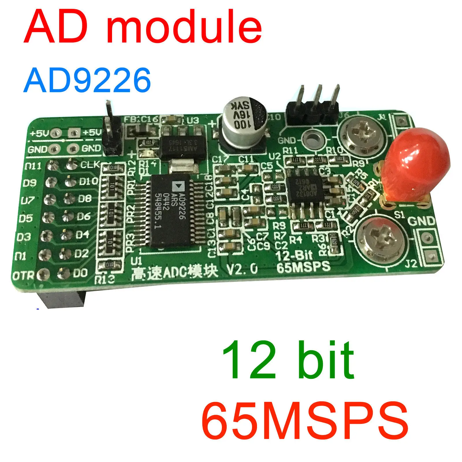 High-Speed AD9226 12bit AD Module FPGA Development Board Expansion 65MSPS data Acquisition
High-Speed AD9226 12bit AD Module FPGA Development Board Expansion 65MSPS data Acquisition