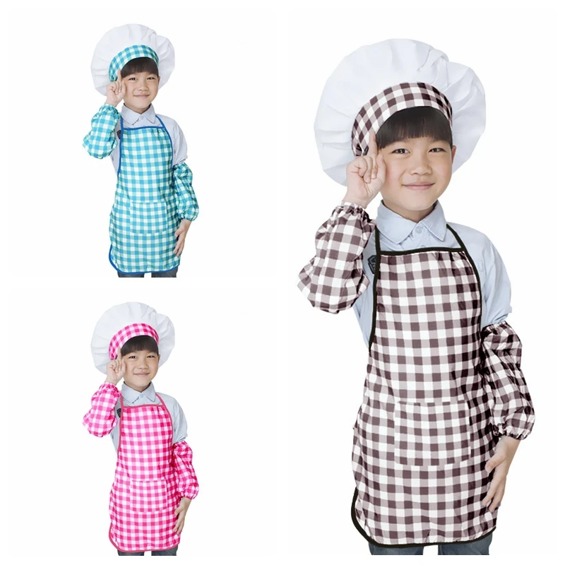 Children Apron+Chef Hat+ Cuffs Set Kids Craft Cooking Baking DIY Painting Fashion Baby Chef Costume SYT9559
Children Apron+Chef Hat+ Cuffs Set Kids Craft Cooking Baking DIY Painting Fashion Baby Chef Costume SYT9559