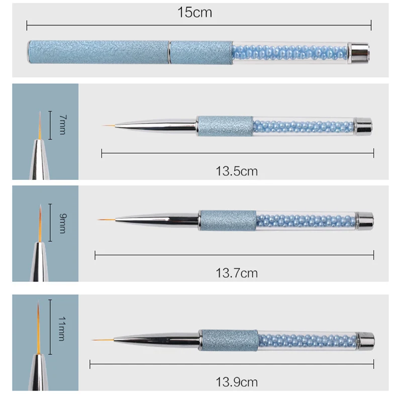 Best Nail Art Liner Pen With Blue Frosted Beads Handle Painting Drawing Fine Polish Nails Brush Tool Tips Manicure DIY Q
Best Nail Art Liner Pen With Blue Frosted Beads Handle Painting Drawing Fine Polish Nails Brush Tool Tips Manicure DIY Q