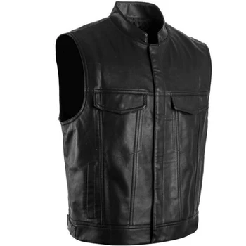 High quality 2020 Hot Cool Motorcyclist Style Fashion Motocross Racing Men's Leather Vest Black Vest Jacket S-XXXL Optional
High quality 2020 Hot Cool Motorcyclist Style Fashion Motocross Racing Men's Leather Vest Black Vest Jacket S-XXXL Optional