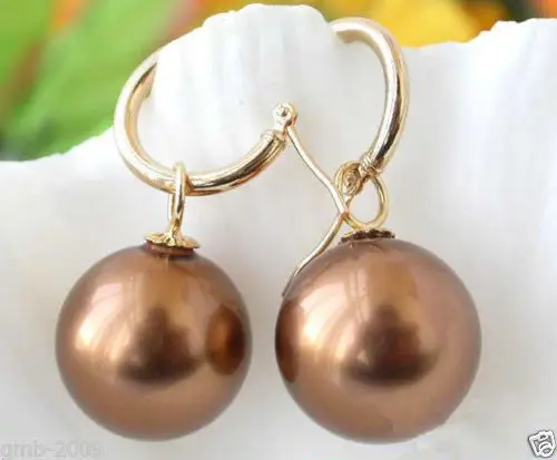 14mm Tahitian Coffee South Sea Shell Pearl Dangle Earring 14K Noble style Natural Fine jewe FREE SHIPPING
14mm Tahitian Coffee South Sea Shell Pearl Dangle Earring 14K Noble style Natural Fine jewe FREE SHIPPING