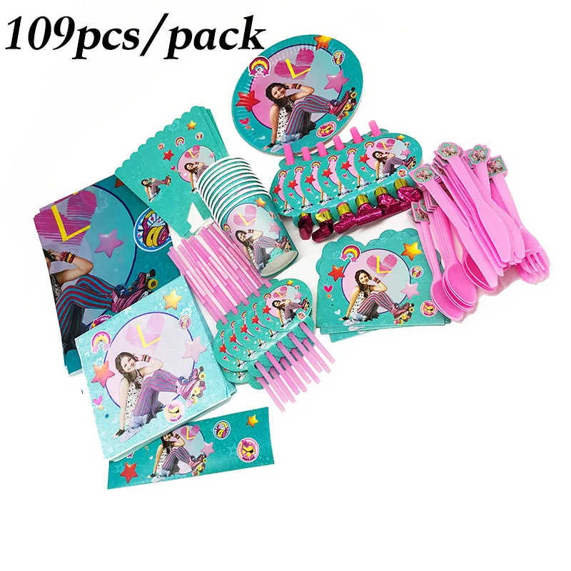 109pcs Soy Luna theme birthday party decorations Soy Luna theme disposable plates cups napkins straws Soy Luna popcorn boxes
109pcs Soy Luna theme birthday party decorations Soy Luna theme disposable plates cups napkins straws Soy Luna popcorn boxes