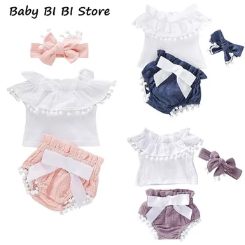 3PCS Newborn Baby Girls Off Shoulder Ruffle Tops+Shorts Pants Outfits Set Cotton Clothes
3PCS Newborn Baby Girls Off Shoulder Ruffle Tops+Shorts Pants Outfits Set Cotton Clothes