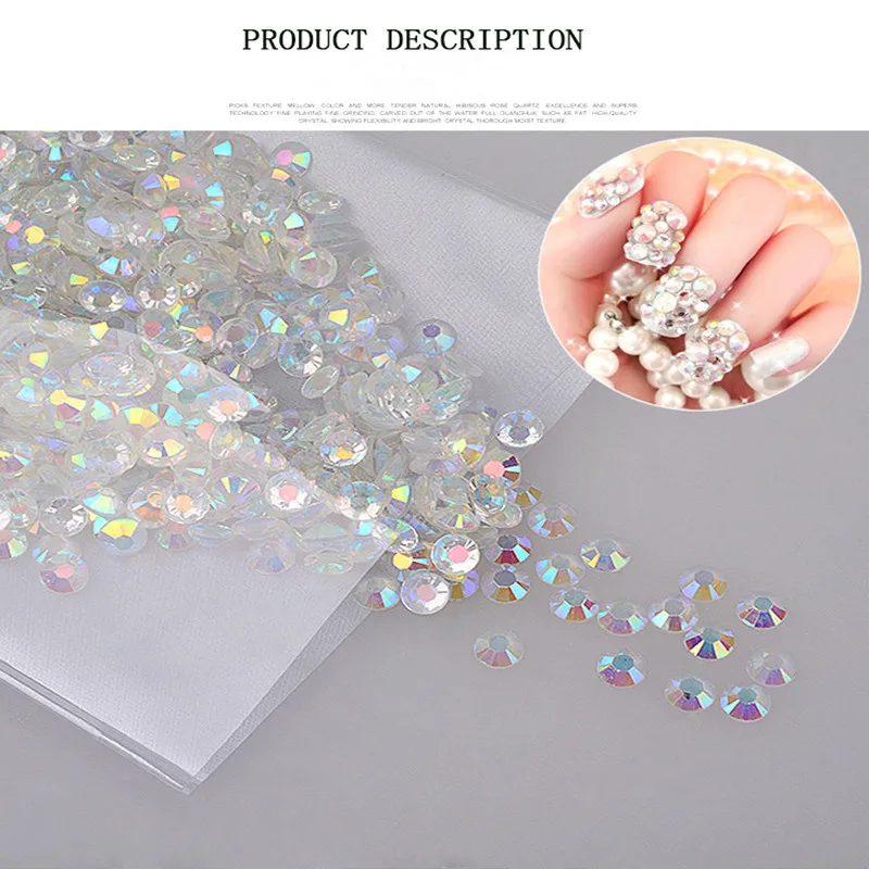 Super flash 1000pcs / bag nail decorative resin modified rhinestone transparent crystal color 3D nail art decorative flat knives
Super flash 1000pcs / bag nail decorative resin modified rhinestone transparent crystal color 3D nail art decorative flat knives