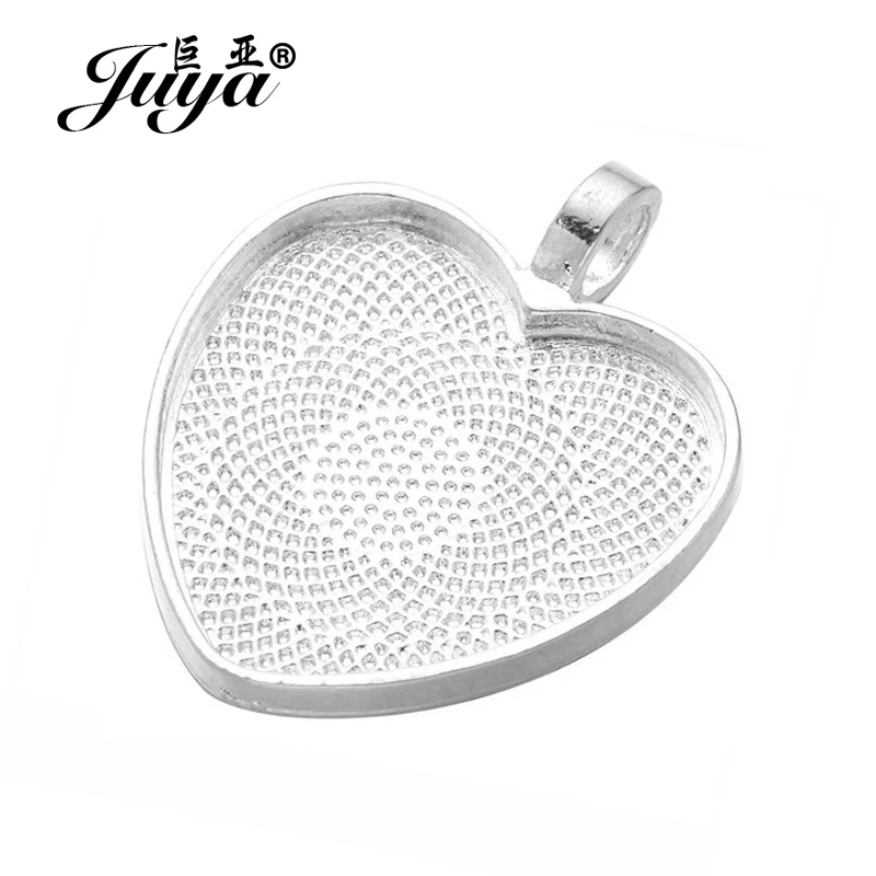 JUYA 10pcs/lot 25mm Heart Cabochon Settings Silver Plated Pendants Bezel Trays Base Fit 25mm Glass DIY Necklace Making Supplies
JUYA 10pcs/lot 25mm Heart Cabochon Settings Silver Plated Pendants Bezel Trays Base Fit 25mm Glass DIY Necklace Making Supplies