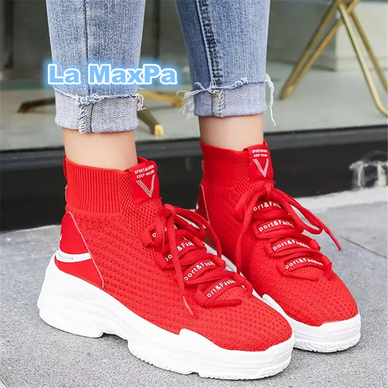shoes woman running shoes wedges High top sock sneakers women Breathable mesh sport scarpe donna platform shoes zapatos de mujer
shoes woman running shoes wedges High top sock sneakers women Breathable mesh sport scarpe donna platform shoes zapatos de mujer