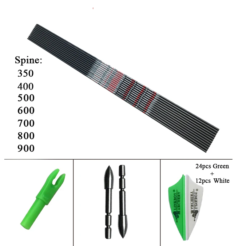 Archery 12pcs Carbon Arrow ID4.2mm Plastic Vanes Arrow Nock DIY Accessories 80gr Tips Recurve Bow Hunting Shooting Outdoor
Archery 12pcs Carbon Arrow ID4.2mm Plastic Vanes Arrow Nock DIY Accessories 80gr Tips Recurve Bow Hunting Shooting Outdoor