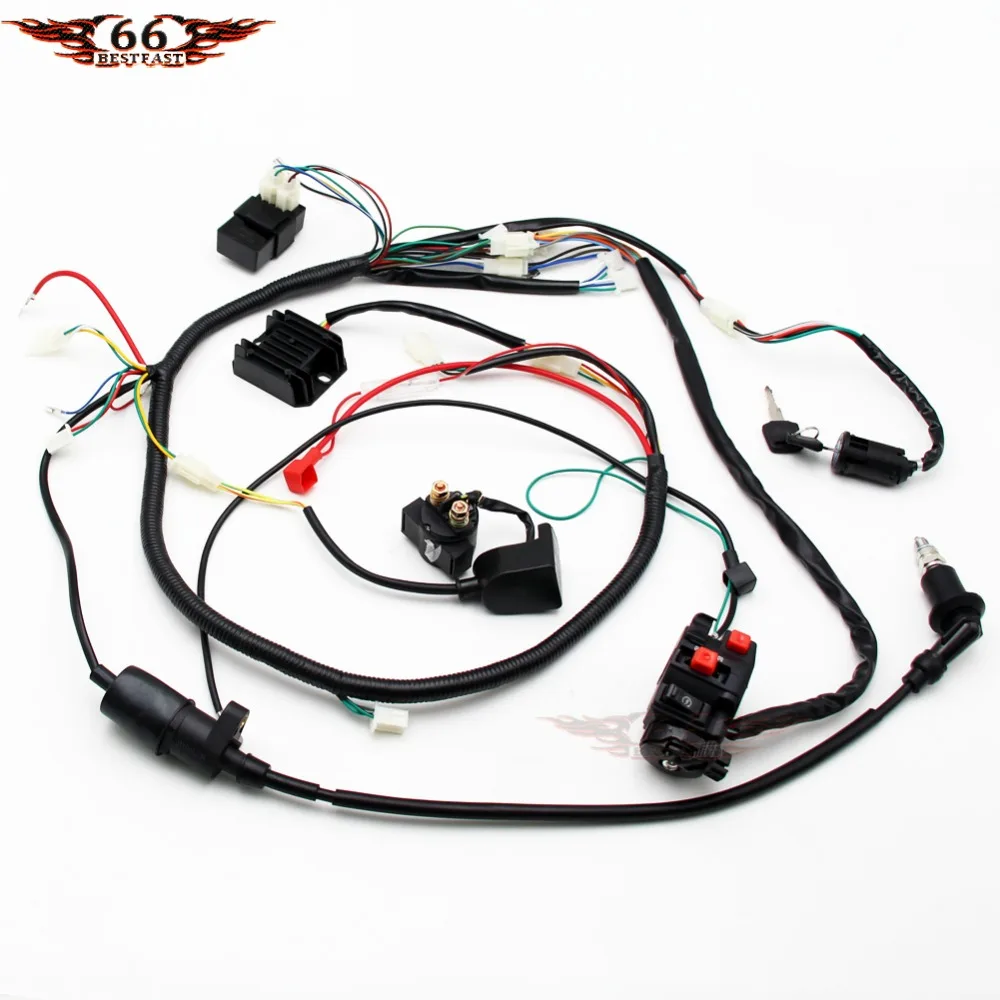 Full ELECTRIC WIRE LOOM HARNESS COIL RELY CDI SWITCH FOR GY6 125CC 150CC ATV Go Kart 4 Wheelers Gokart Buggy NEW
Full ELECTRIC WIRE LOOM HARNESS COIL RELY CDI SWITCH FOR GY6 125CC 150CC ATV Go Kart 4 Wheelers Gokart Buggy NEW