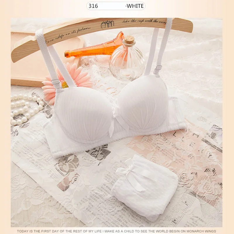 New cotton adjustment type gather bra set sexy cute pastoral small fresh girl underwear underwear bras 316 #
New cotton adjustment type gather bra set sexy cute pastoral small fresh girl underwear underwear bras 316 #