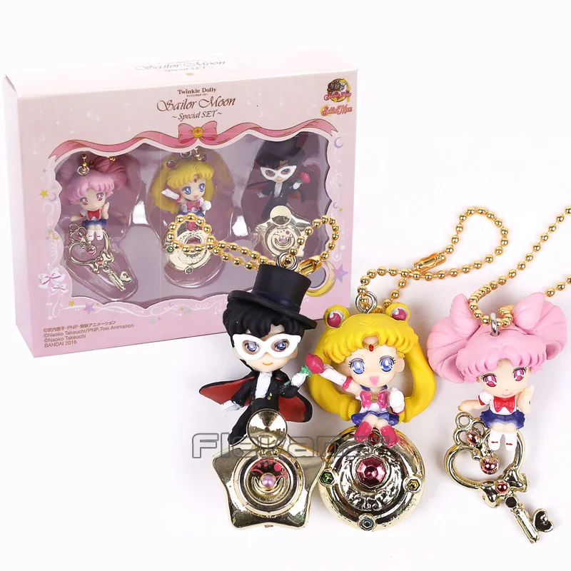 Twinkle Dolly Sailor Moon Tsukino Usagi Chibi Usa Tuxedo Mask Mini PVC Figures Toys Pendants 3pcs/set 5cm
Twinkle Dolly Sailor Moon Tsukino Usagi Chibi Usa Tuxedo Mask Mini PVC Figures Toys Pendants 3pcs/set 5cm