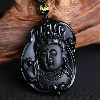 Natural black stone Guanyin head like pendant male and female evil spirits of the original fortune of the Buddha's life necklace
Natural black stone Guanyin head like pendant male and female evil spirits of the original fortune of the Buddha's life necklace