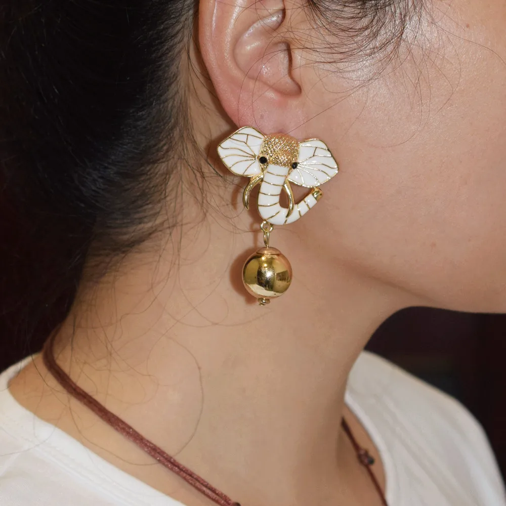 Novelty Style Alloy Elephant Charms Drop Dangle Earrings For Women Fashion Jewelry Vintage Ethnic Collection Earring Accessories
Novelty Style Alloy Elephant Charms Drop Dangle Earrings For Women Fashion Jewelry Vintage Ethnic Collection Earring Accessories