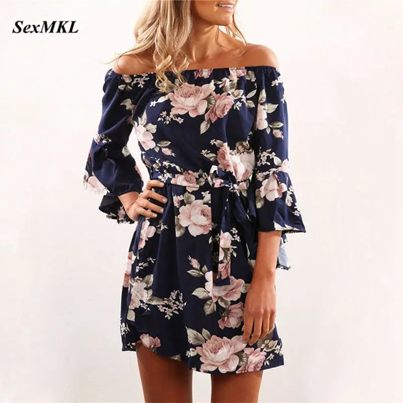 SEXMKL Sexy Boho Bohemian Beach Dress 2019 Spring Off Shoulder Short Floral Print Mini Dress Summer Women Casual Dress Vestidos
SEXMKL Sexy Boho Bohemian Beach Dress 2019 Spring Off Shoulder Short Floral Print Mini Dress Summer Women Casual Dress Vestidos