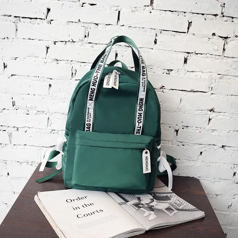 Menghuo Large Capacity Backpack Women Preppy School Bags For Teenagers Female Nylon Travel Bags Girls Bowknot Backpack Mochilas (48)