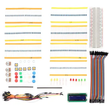 Basic Starter Kit for UNO R3 with Switch, Color Led, LCD Module,Breadboard,Resistors,Rotary Poten
Basic Starter Kit for UNO R3 with Switch, Color Led, LCD Module,Breadboard,Resistors,Rotary Poten