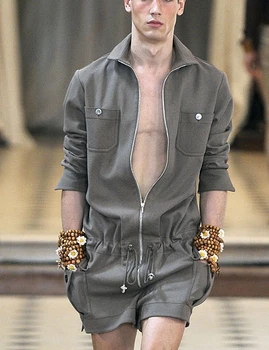 Shorts Jumpsuits Catwalk Custom Style Tooling Designer Zipper Clothes Men's Jumpsuits ! S-XL free shipping
Shorts Jumpsuits Catwalk Custom Style Tooling Designer Zipper Clothes Men's Jumpsuits ! S-XL free shipping