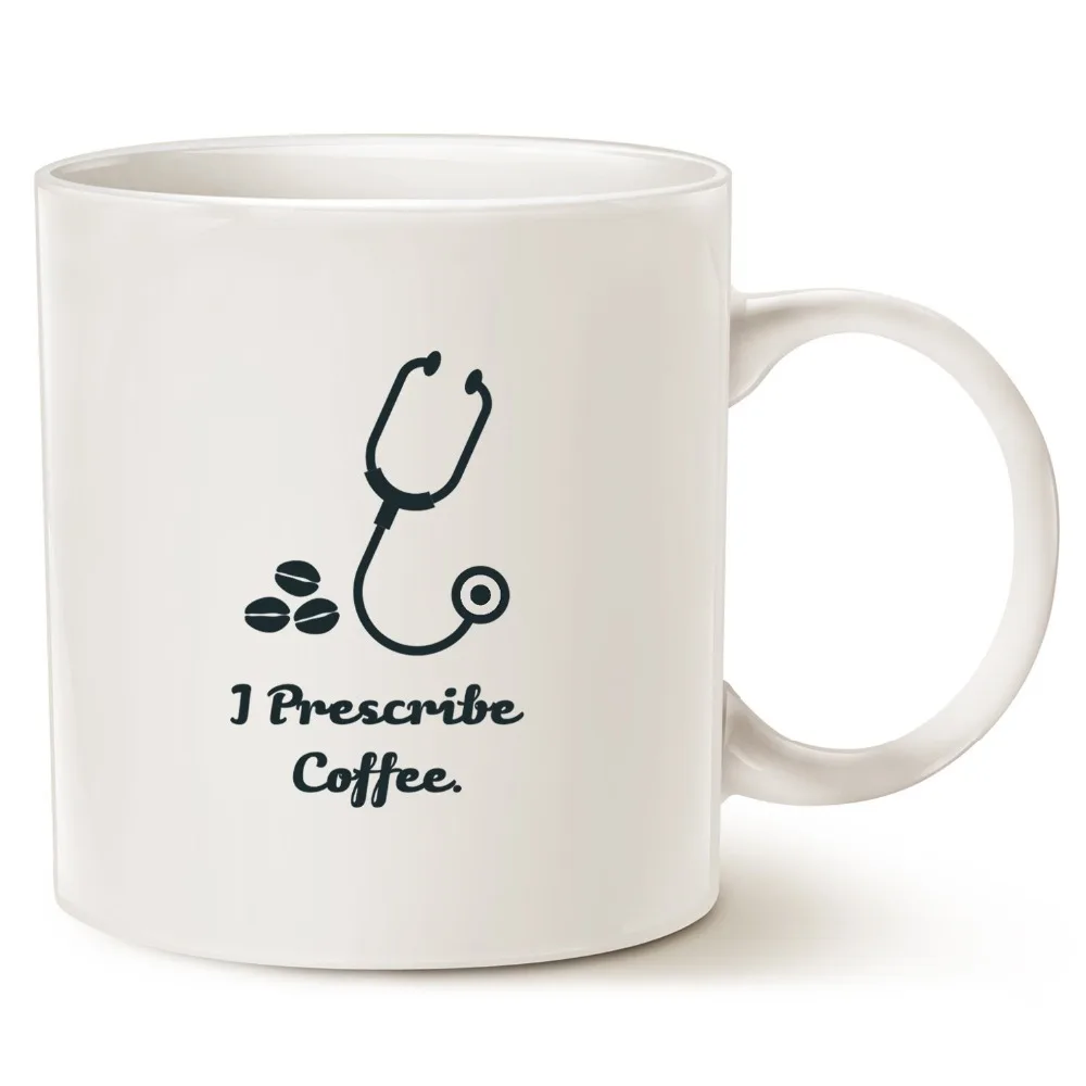 Funny Doctor Coffee Mug Christmas Gifts - I Prescribe Coffee - Best Dr Gifts Ceramic Cup White, 11Oz
Funny Doctor Coffee Mug Christmas Gifts - I Prescribe Coffee - Best Dr Gifts Ceramic Cup White, 11Oz