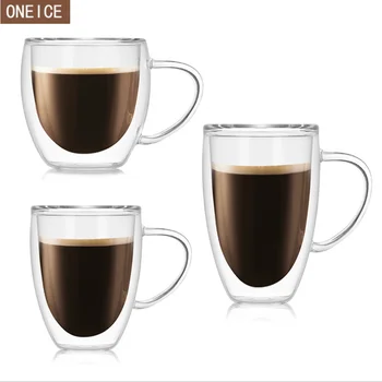 High boronHeat resistant double glass cup Glass handle coffee drink beer champagne fashio safe western food cup 250/350 / 450ml
High boronHeat resistant double glass cup Glass handle coffee drink beer champagne fashio safe western food cup 250/350 / 450ml