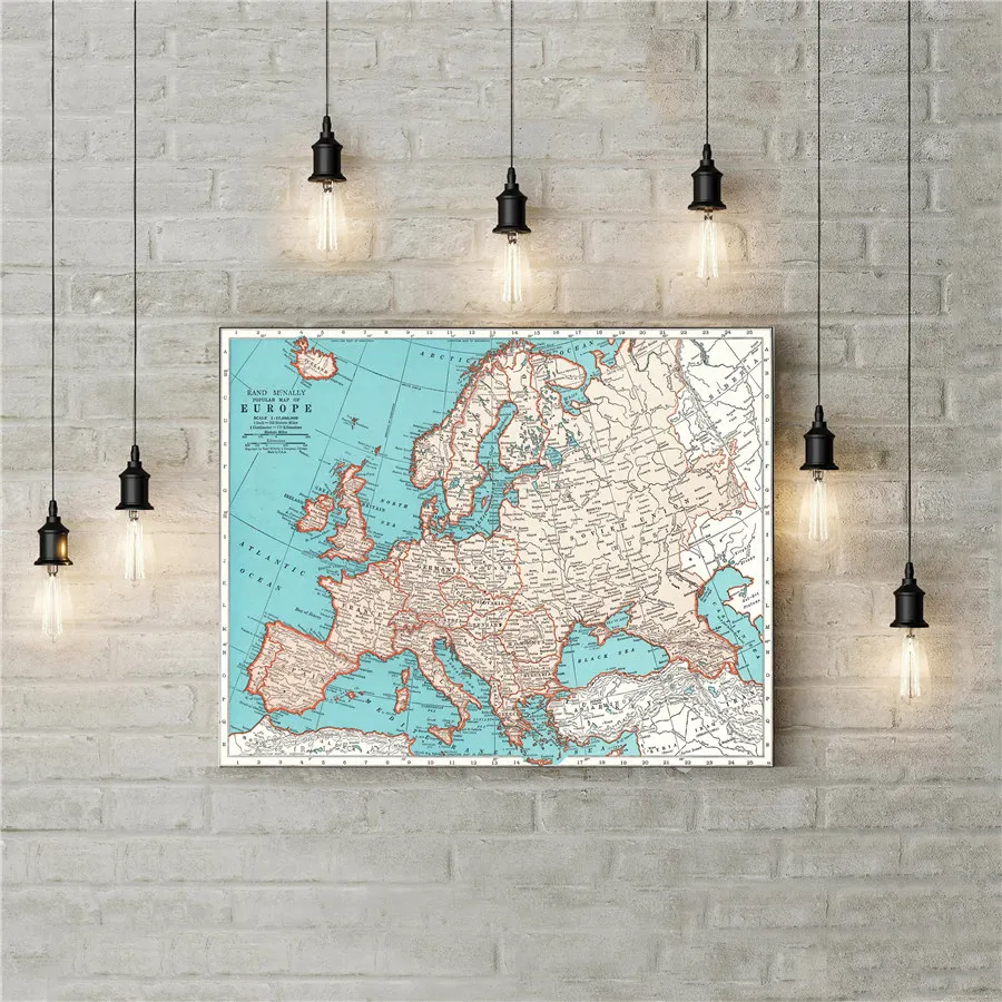 Vintage Map of Europe Exquisite Designs Features Vibrant Colors Geography Print Canvas Wall Sticker Education Home Decor
Vintage Map of Europe Exquisite Designs Features Vibrant Colors Geography Print Canvas Wall Sticker Education Home Decor