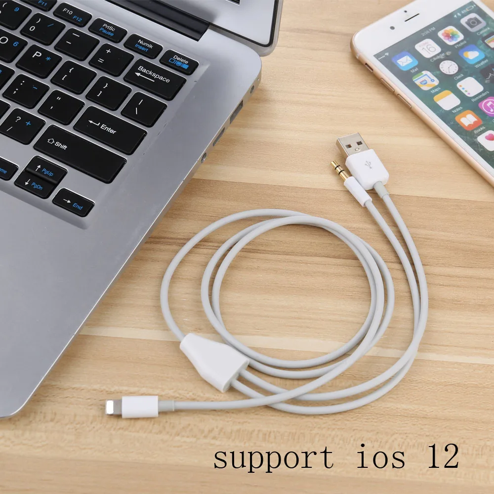 2 in 1 8pin to 3.5mm Jack Premium Auxiliary Audio and USB Charging Cable For iPhone X 8 7 plus
2 in 1 8pin to 3.5mm Jack Premium Auxiliary Audio and USB Charging Cable For iPhone X 8 7 plus