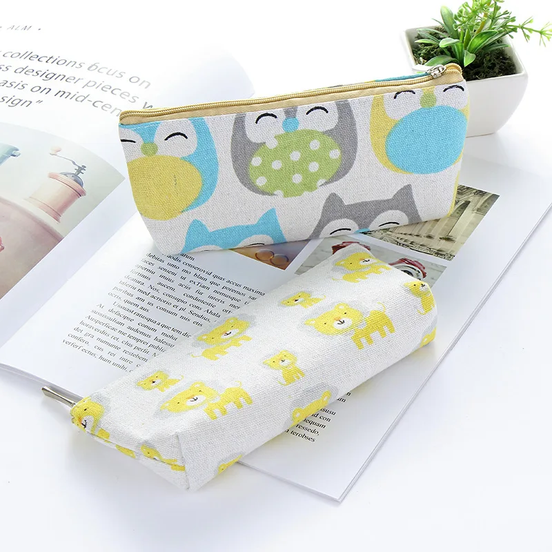 Kawaii Owl Elephant Lemon Truck Canvas Pen Pencil Bag Storage Bag Student Stationery Kids Office Supply
Kawaii Owl Elephant Lemon Truck Canvas Pen Pencil Bag Storage Bag Student Stationery Kids Office Supply