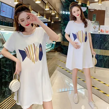 New summer maternity dress Korean version of the large size pregnant women print dress fashion pregnancy dress
New summer maternity dress Korean version of the large size pregnant women print dress fashion pregnancy dress