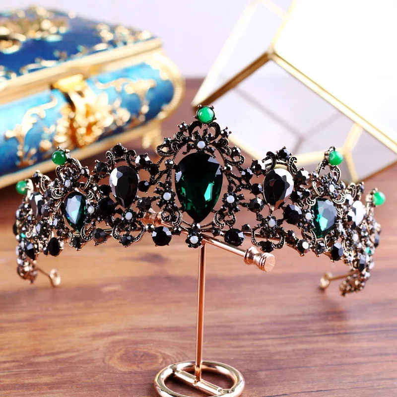 KMVEXO Baroque Bronze Black Green Crystal Bridal Tiaras Rhinestone Diadem Pageant Crown Brides Headbands Wedding Hair Jewelry
KMVEXO Baroque Bronze Black Green Crystal Bridal Tiaras Rhinestone Diadem Pageant Crown Brides Headbands Wedding Hair Jewelry