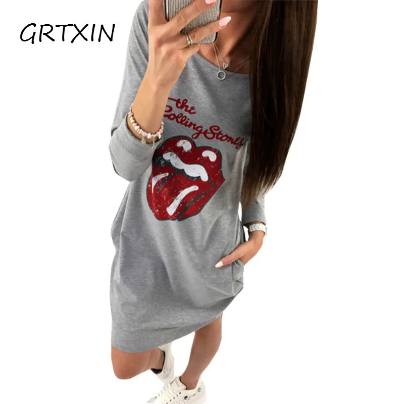 Kawaii Letter Lips Printed Dress Women Autumn Casual Dress Long Sleeve Winter Spring Dresses Robe Jurken Feminina
Kawaii Letter Lips Printed Dress Women Autumn Casual Dress Long Sleeve Winter Spring Dresses Robe Jurken Feminina