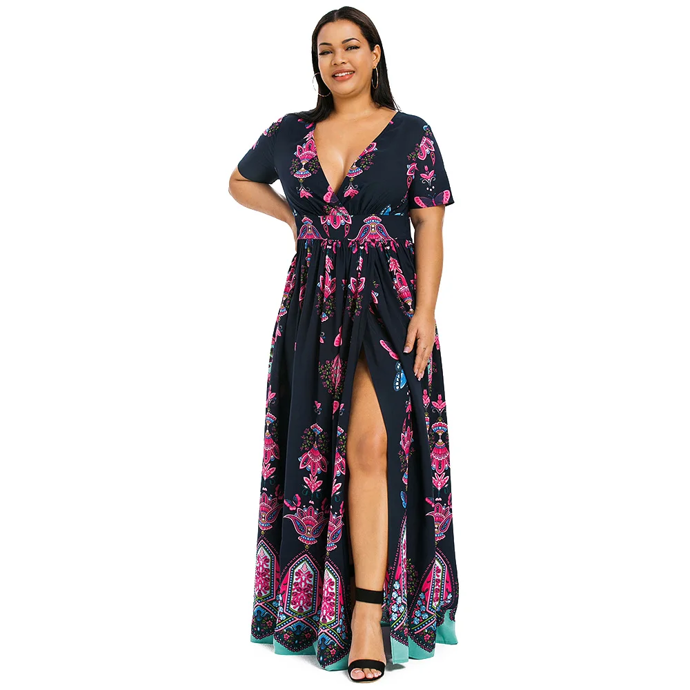 ROSE GAL Summer Ladies Long Bohemian Dress Print High Waist Slit Beach Maxi Dress Plus Size Women Party Dress Sundress Vestidos
ROSE GAL Summer Ladies Long Bohemian Dress Print High Waist Slit Beach Maxi Dress Plus Size Women Party Dress Sundress Vestidos