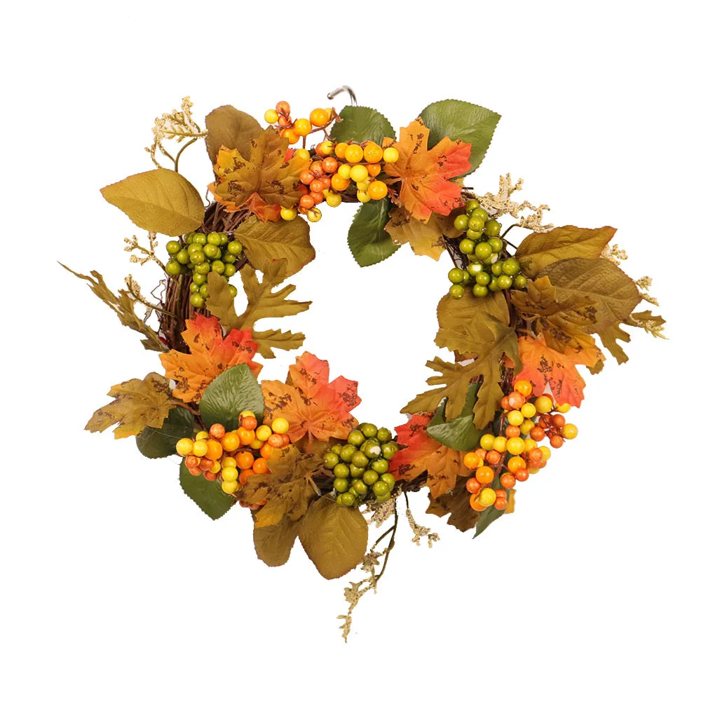 Autumn Maple Rattan Berry Maple Leaf Door Wreath Door Wall Ornament Christmas home decoration
Autumn Maple Rattan Berry Maple Leaf Door Wreath Door Wall Ornament Christmas home decoration