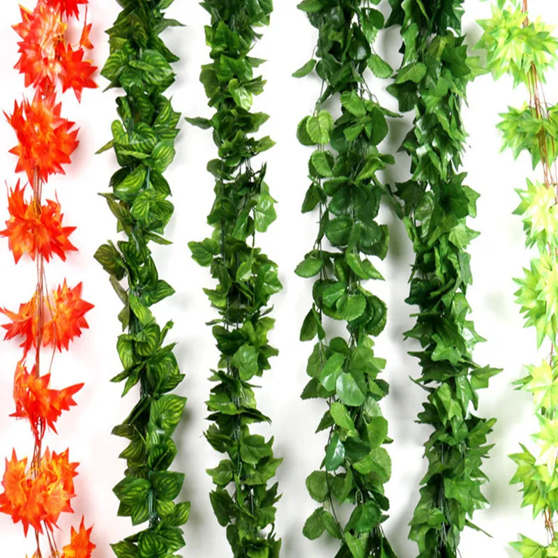 5pcs/lot 2.3m Artificial Plants Flower Garlands Artificial Ivy Vine Grape Maple Leaf Garland Fake Foliage Hanging Vine Decor
5pcs/lot 2.3m Artificial Plants Flower Garlands Artificial Ivy Vine Grape Maple Leaf Garland Fake Foliage Hanging Vine Decor