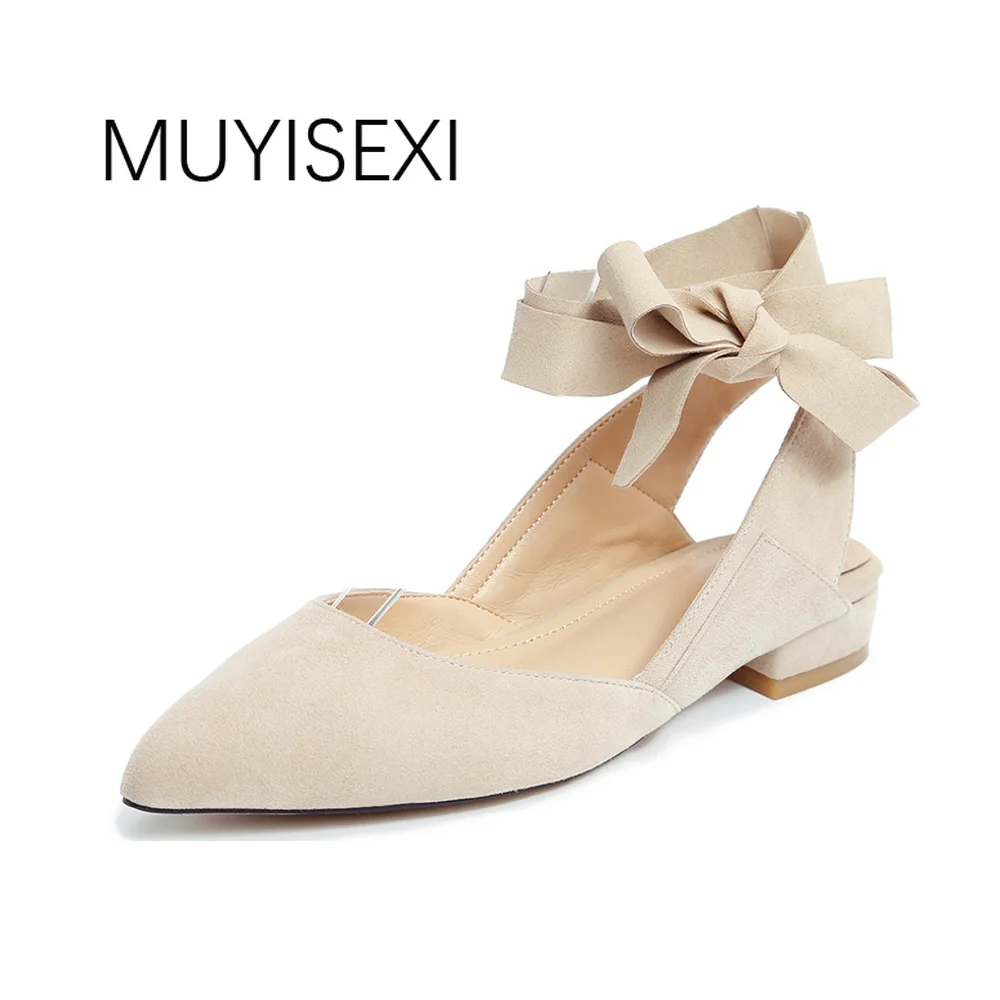 Flat Shoes Women Pointed Toe Slingbacks Genuine leather Suede Women Shoes Lace-Up Bow Casual Shoes MZP05 MUYISEXI
Flat Shoes Women Pointed Toe Slingbacks Genuine leather Suede Women Shoes Lace-Up Bow Casual Shoes MZP05 MUYISEXI