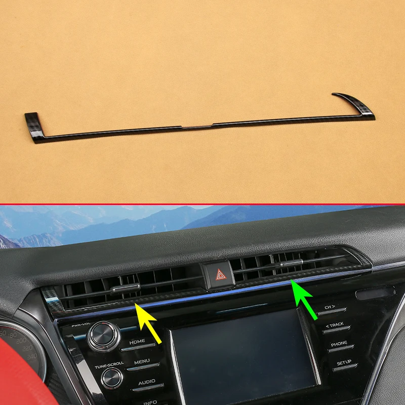For Toyota Camry 2018 2019 Interior Dashboard Central Air Vent Strips Warning Light Switch Trims Carbon Fiber
For Toyota Camry 2018 2019 Interior Dashboard Central Air Vent Strips Warning Light Switch Trims Carbon Fiber