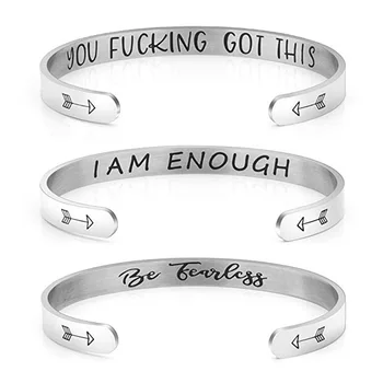 Cuff Bangle Inspirational Quote you & got this I am enough Awareness Styles Jewelry QH0198
Cuff Bangle Inspirational Quote you & got this I am enough Awareness Styles Jewelry QH0198