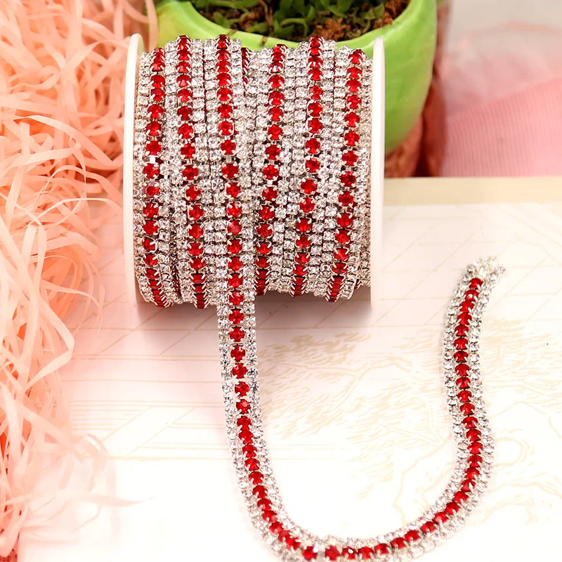 9MM Crystal Chain Trim Colorful Rhinestones Chain Trim 1 Yard in 3 Row Accessory DIY Dress Bags Jewelry Making Bracelet Necklace
9MM Crystal Chain Trim Colorful Rhinestones Chain Trim 1 Yard in 3 Row Accessory DIY Dress Bags Jewelry Making Bracelet Necklace