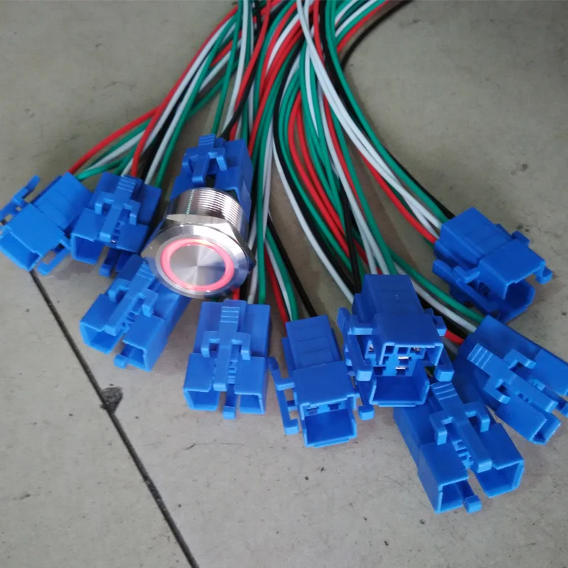 Push button switch wired harness connector for 19mm 22mm 25mm 30mmmm switch ,switch connector with 30cm Wiring harness
Push button switch wired harness connector for 19mm 22mm 25mm 30mmmm switch ,switch connector with 30cm Wiring harness