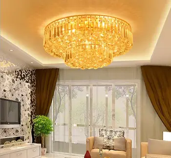 Gold round le ceiling lamp modern simple living room crystal lamp villa hotel restaurant bedroom cake light for bedroom lighting
Gold round le ceiling lamp modern simple living room crystal lamp villa hotel restaurant bedroom cake light for bedroom lighting