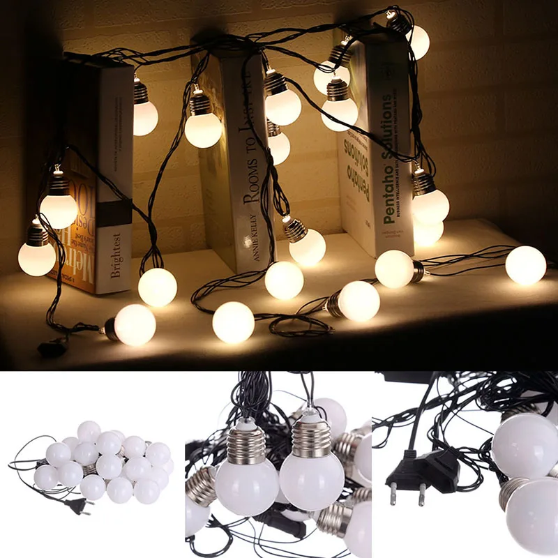 20 LED Globe Ball String Light Outdoor Led Christmas Lights Connectable Holiday Lighting Wedding Party Garland Decor
20 LED Globe Ball String Light Outdoor Led Christmas Lights Connectable Holiday Lighting Wedding Party Garland Decor