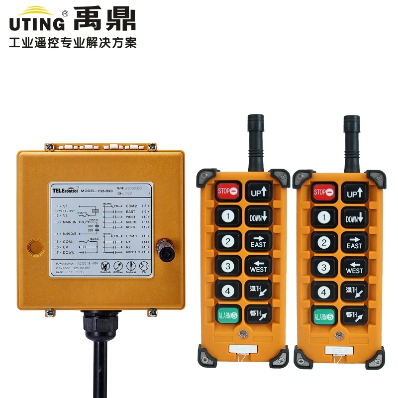 Telecontrol F23-A++ remote control universal industrial wireless control for crane AC/DC 2transmitter and 1receiver
Telecontrol F23-A++ remote control universal industrial wireless control for crane AC/DC 2transmitter and 1receiver