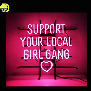 Support Your Local Girl Gang Neon Bulbs Sign Neon Light Sign for Home Beer Pub Handcrafted Real Glass Tube Custom Size Design
Support Your Local Girl Gang Neon Bulbs Sign Neon Light Sign for Home Beer Pub Handcrafted Real Glass Tube Custom Size Design