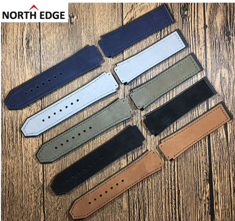 25*19mm Crazy horse leather Nature rubber silicone watchband watch band strap for Hublot strap for Big bang belt accessories
25*19mm Crazy horse leather Nature rubber silicone watchband watch band strap for Hublot strap for Big bang belt accessories