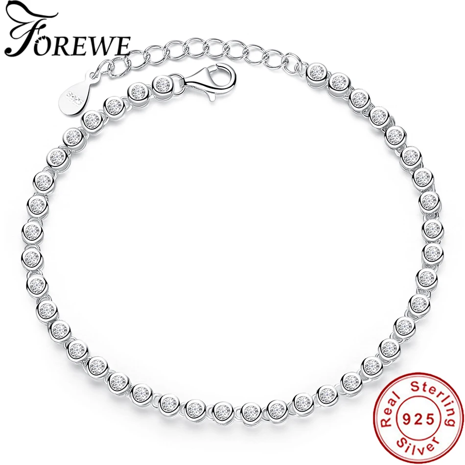 FOREWE Luxury Jewelry Real 925 Sterling Silver Crystal Bracelet & Bangle Silver 925 Chain Bracelet For Women Wedding Jewelry
FOREWE Luxury Jewelry Real 925 Sterling Silver Crystal Bracelet & Bangle Silver 925 Chain Bracelet For Women Wedding Jewelry