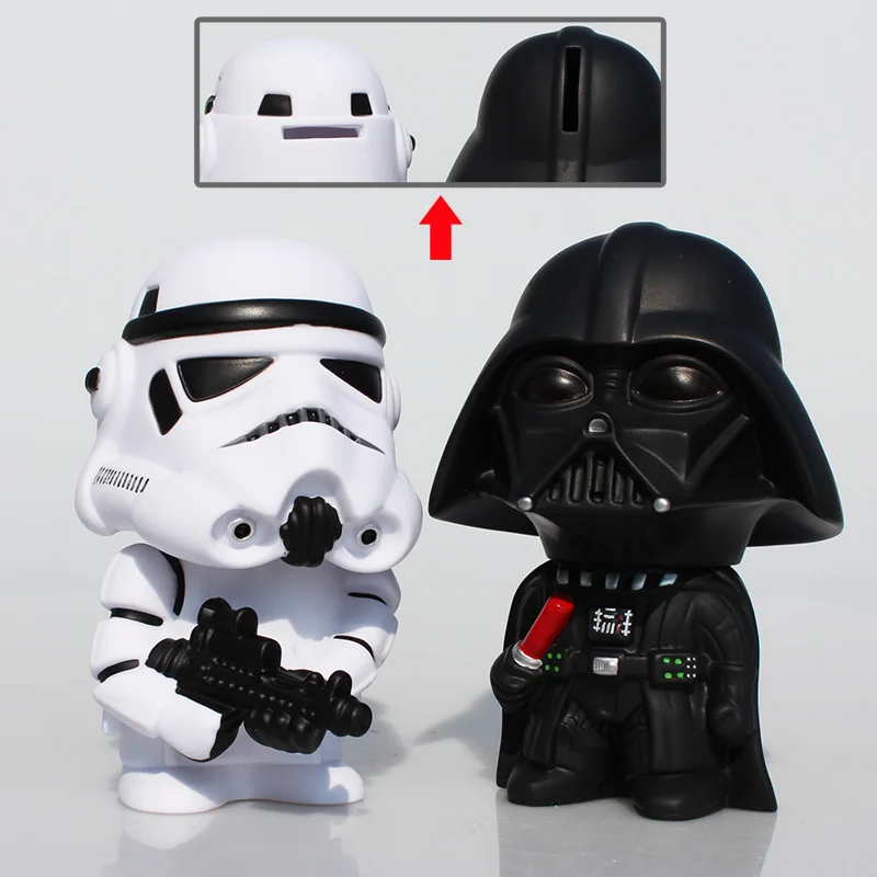 14cm Star Wars Piggy Bank Star Wars Darth Vader PVC Figures Toys Coin Bank Box Collectible Model Doll Toy
14cm Star Wars Piggy Bank Star Wars Darth Vader PVC Figures Toys Coin Bank Box Collectible Model Doll Toy